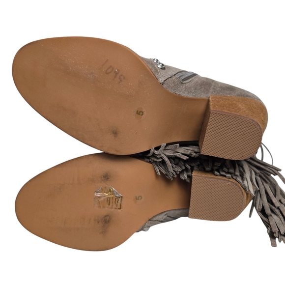 Free People Jeffrey Campbell Meadow Fields Suede Fringe Studs Ankle Bootie - Picture 13 of 16